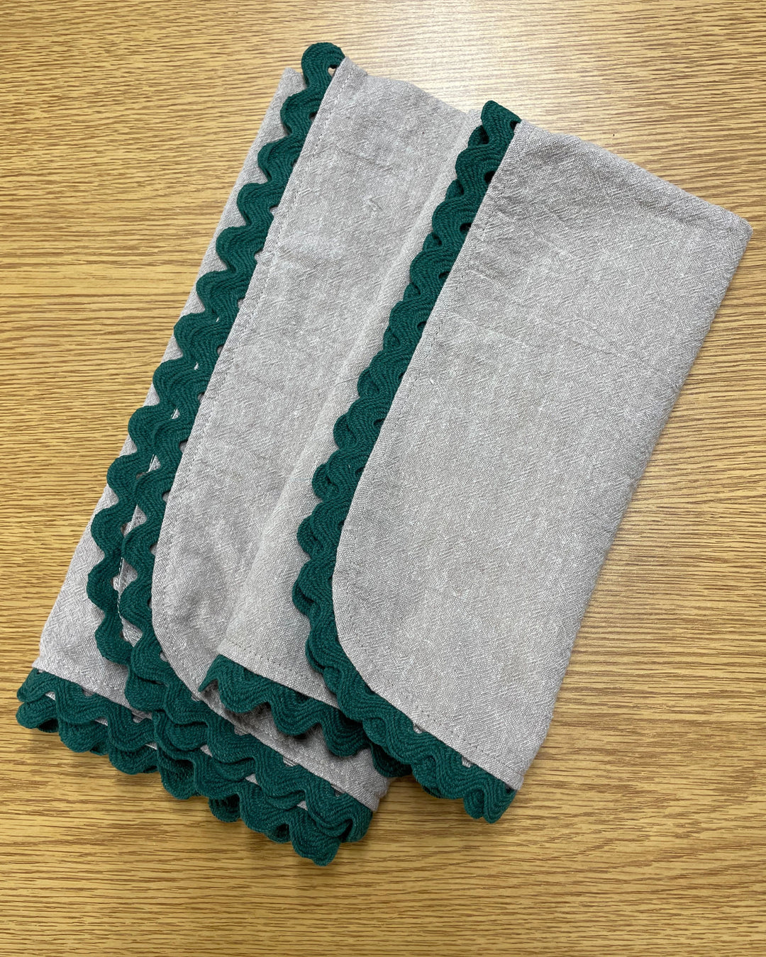 Scalloped Edge Hemp Napkins